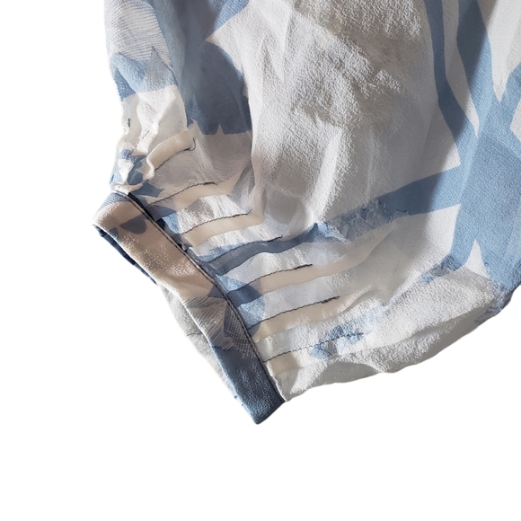 Banana Republic 100% Silk Abstract FloraPrint Tunic Top & Cami adjustable straps - Picture 9 of 13